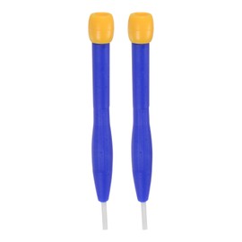HARFINGTON 2Pcs Plastic Screwdriver 2.5mm Slotted Head Screw Driver Ceramic Repair Hand Tool with Rotatable Cover for High Frequency Circuit Adjustment