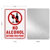 2PCS No Alcohol Beyond This Point Signs, 10x7Inches Aliminum No