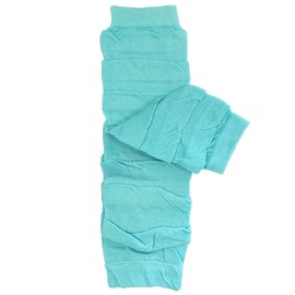 Wrapables Colorful Baby Leg Warmers Set of 4, Ruched Aqua, Marigold, White, Black