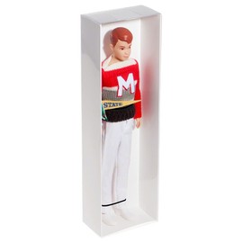 Collecting Warehouse Redoll Clear Folding Display Box with White Liners and Black Elastic for 11-12 inch Dolls or Action Figures, 4" W x 2.25" D x 13" H