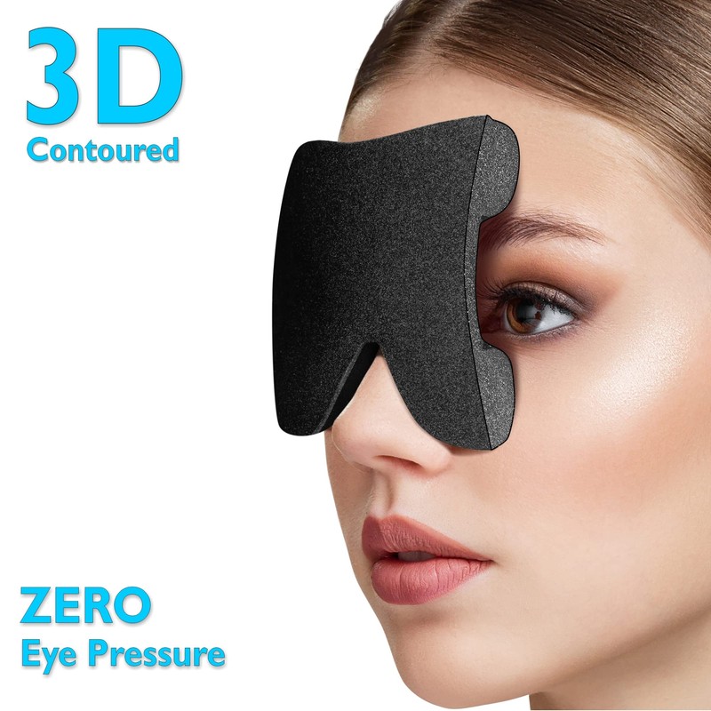 Sleep Mask Sleeping Blindfold, Light Blocking 3D Design Blackout Eye