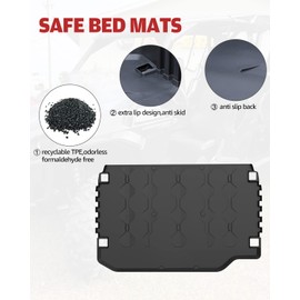 A & UTV PRO Cargo Bed Mat Liner for 2021-2025 Can am Commander MAX DPS XT XT-R Accessories Rubber Rear Back Mat