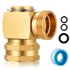 YELUN Garden Hose Swivel elbow Connector 90 Degree Solid Brass