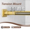Shower Curtain Rod Square End 32"-68" Heavy Duty Gold Shower
