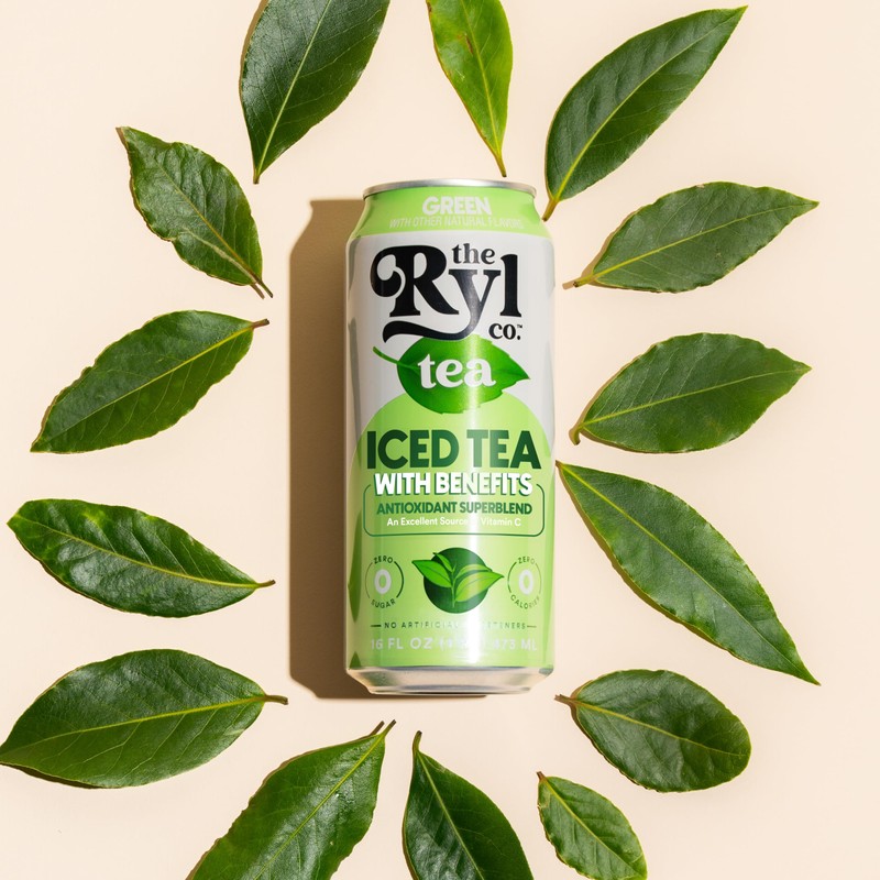Ryl Iced Tea, Green, Antioxidant Superblend, Zero Sugar, Low Carb,