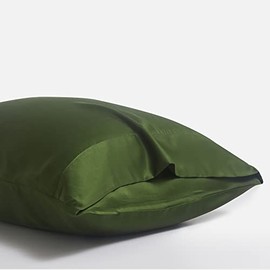 DOZ Pillowcase Set, 100% Viscose derived from Bamboo, Organically Grown, Buttery Soft, Silky, Breathable, Cooling, Oeko-TEX, High GSM, 2-Pack, Envelope Closure (Queen, Forest)