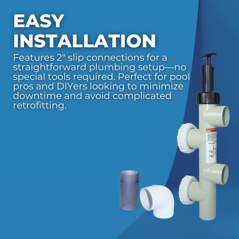 263064 Backwash Valve Assembly Push Pull Compatible with Pentair FNS,