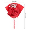 4Pcs Exquisite Ribbon Wedding Corsage Brooch Bridesmaid Artificial Chest Flower
