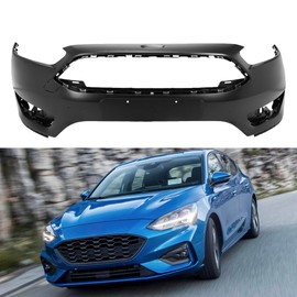 Front Bumper Cover Compatible with 2015-2018 Ford Focus New Bumper Cover of Replacement OEM F1EZ17757(BLACK)