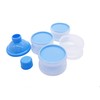 Non-Spill Milk Powder Dispenser/Storage Container, Blue (2pcs)- 5 Compartments