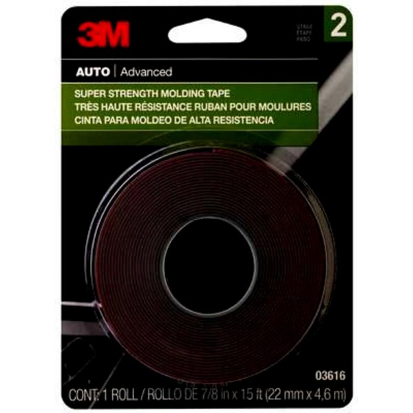 3M 3M Super Strength Molding Tape 03616, 7/8 in x