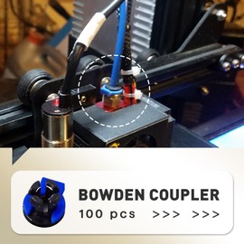100PCS Bowden Tube Coupler Set - 1.75 Bowden Tube Coupling Collet Clamp Clip Bowden Collet and Clip Set for 3D Printer Accessories, Bowden Coupling Clip Fixed 4 mm Tube Filament Printer Parts