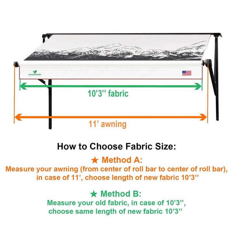 Leaveshade RV Awning Fabric Replacement Camper Trailer Awning Fabric Super