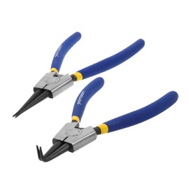 SEWACC 2pcs Retaining Clip Pliers with Bent Nose for Internal External Circlip Installation High Tools for Mechanical and Automotive Use