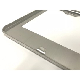 Kell012shop 1pc [MERCEDES Reserved Style] STAINLESS STEEL CHROME License Plate Frame