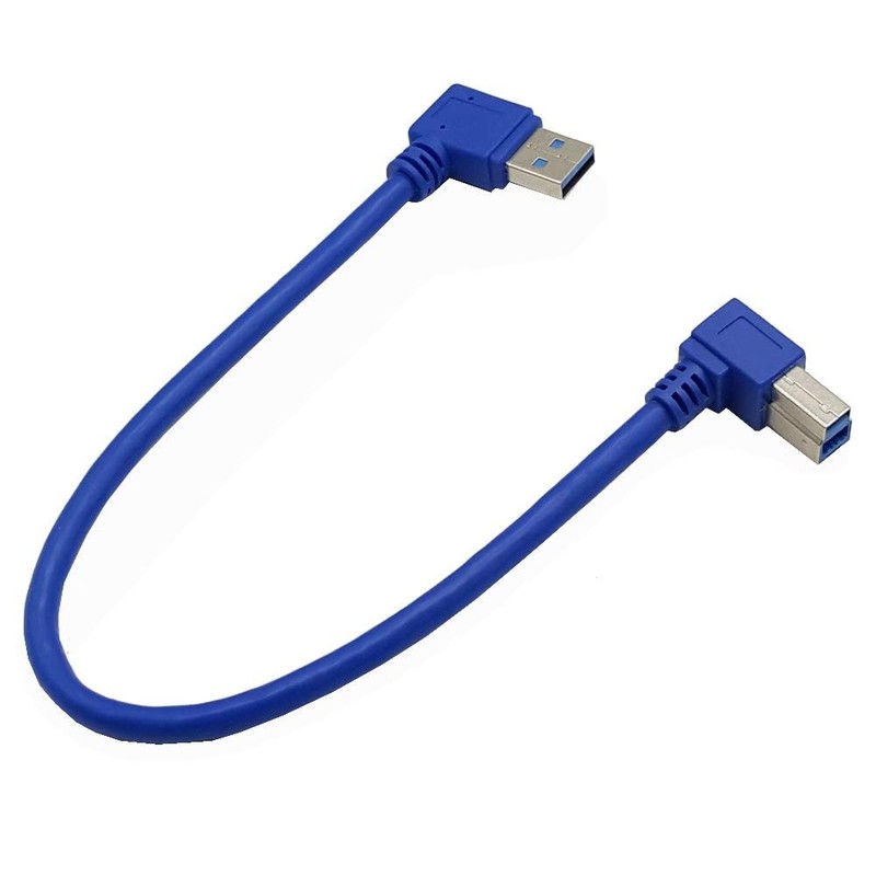 Seadream Angled USB3.0 Printer Cable; 2Pack SuperSpeed USB 3.0 A