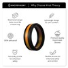 Knot Theory Orange Striped Silicone Ring for Men Women -