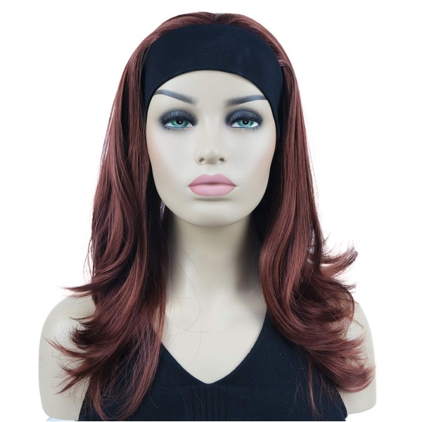 Lydell Long Straight Wavy Synthetic Hair Wig 131 Burgundy
