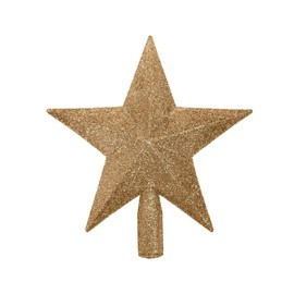 Rocking Party 3D Glitter Star Christmas Tree Topper Decoration - Rose Gold 22cm