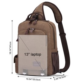 S-ZONE Sling Rucksack Herren Brusttasche 13 Inch Crossbody Umhängetasche Schultertasche Sporttasche Bodybag Sling Bag Daypack Backpack Outdoor Wandern Radfahren Reise