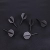 CyeeLife 6 Packs Integrated Dart Flights and Shafts,one Piece Accessory-Black
