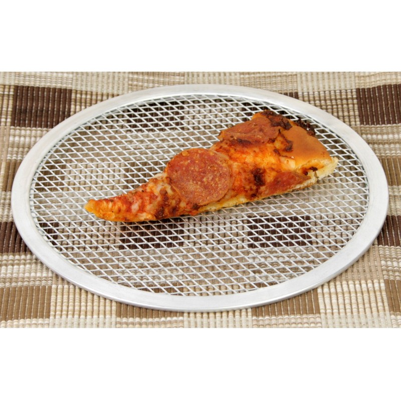 Thunder Group Seamless-Rim Aluminum Pizza Screen, 14 Inch