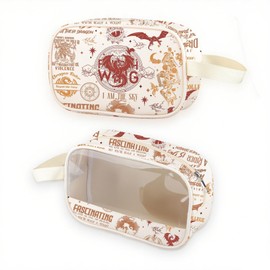 TGBJE Novel Inspired Clear Toiletry Pouch Dragon Rider Gifts Iron Flame Gift Romantasy Reader Makeup Bag (Dragon)