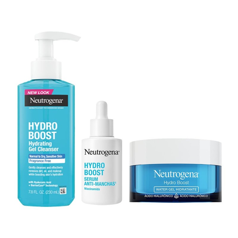 Kit Rutina Neutrogena Limpiador + Hidratacion + Serum Niacinamida