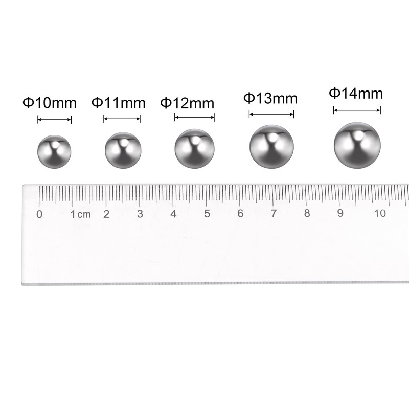 sourcing map 50pcs 10mm 201 Stainless Steel Bearing Balls G200