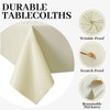 FAVE Pearlescent Beige Rectangle Tablecloth Leather Table Cloth for Kitchen