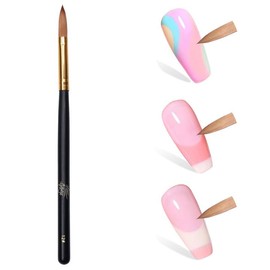 GELLKTIK Acrylic Nail Brush, Size 12 with Black Handle for Acrylic Powder Application, Nail Art Extension, 3D Carving, and High-Quality Nail Sculpting Tools for Professional & Home Use