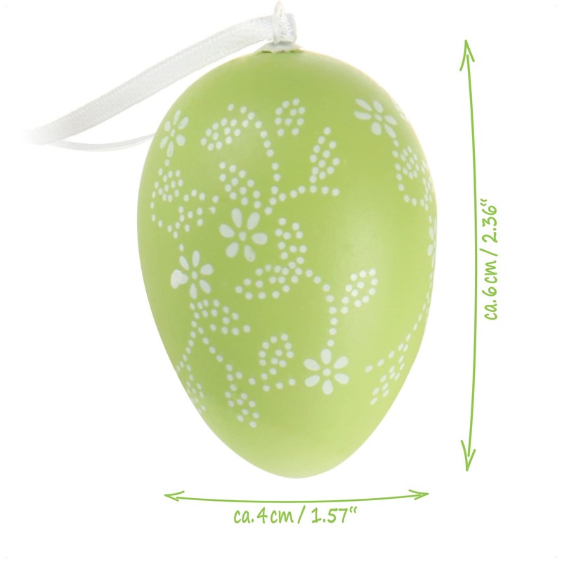 com-four® 24 x Decorative Easter Hangers - Easter Eggs Made