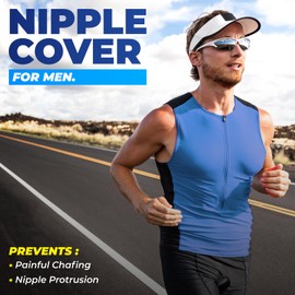 SPORTS BAND Ultra-Thin Waterproof Nipple Covers for Men - Skin-Friendly Adhesive Tape, Sweat-Resistant, Ideal for Sports and Everyday Wear,Transparent (1 Set)