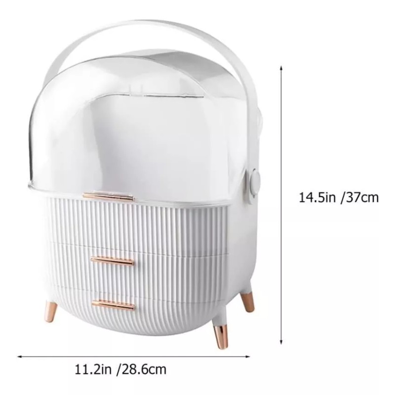 Beaupretty Caja Organizadora De Maquillaje A Prueba De Polvo