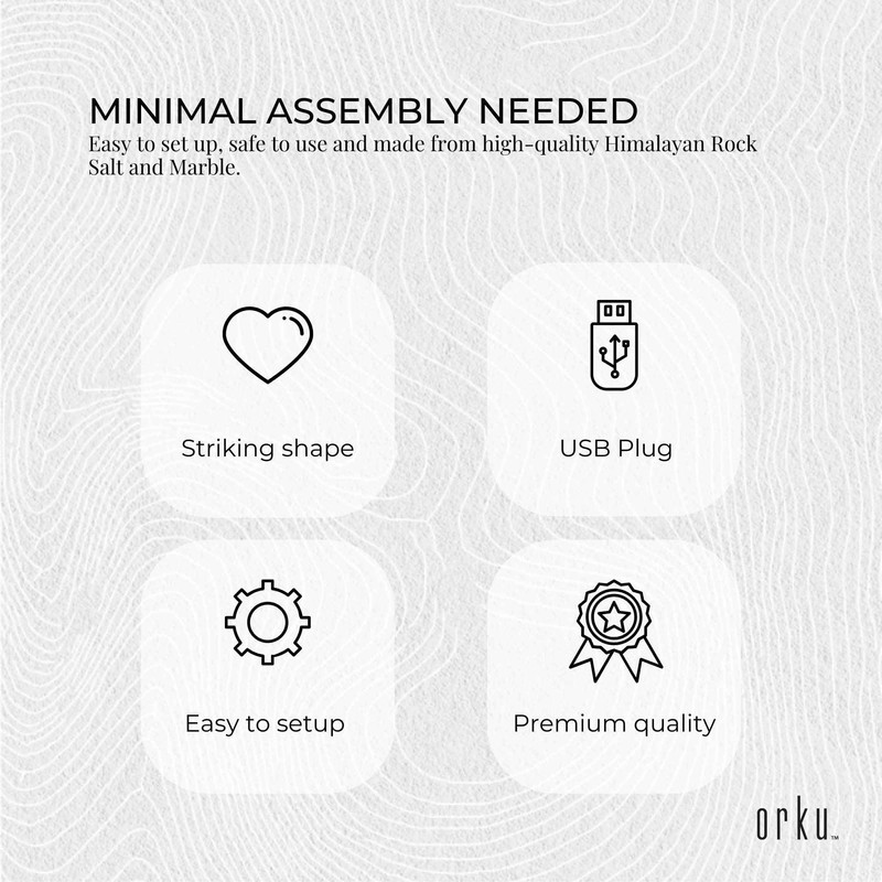 USB Colour Changing Salt Himalayan Lamp - Heart Love Shape