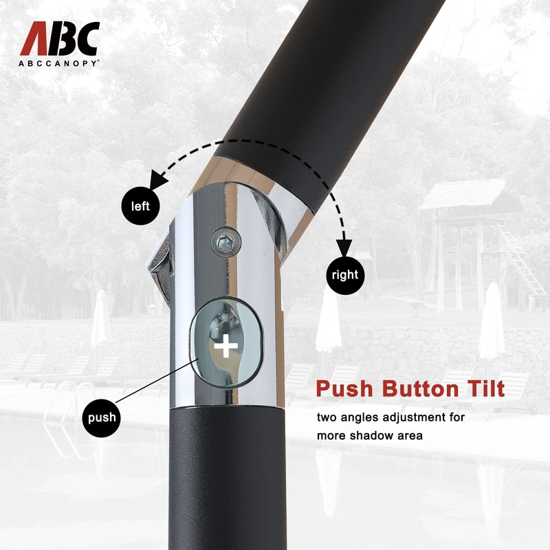 ABCCANOPY Patio Umbrellas 3-Tiers 10FT (Light Beige)