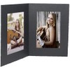 Black cardboard double photo folder frame w/plain border sold in 25s - 5x7