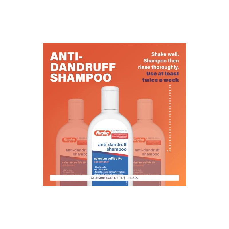 Rugby Selenium Sulfide Anti-Dandruff Shampoo 7 oz by Rugby