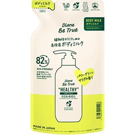DIANE BE TRUE Body Milk [Rose & Basil Scent] Healthy Mild Moisture Refill 340ml Additive-Free
