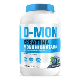 Creatina Monohidratada Sabores 1kg D-mon Alta Pureza Sabor Mora Azul                                                                                  
