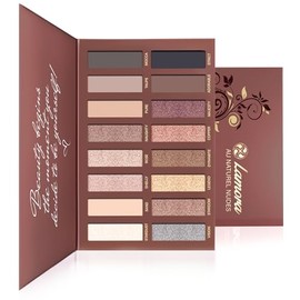 Best Pro Eyeshadow Palette Makeup - Matte + Shimmer 16 Colors - Highly Pigmented - Professional Nudes Warm Natural Bronze Neutral Smoky Cosmetic Eye Shadows - Lamora Au Naturel