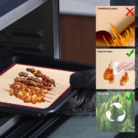 Silicone Basket Liners For Cuisinart Air Fryer Toaster Oven, 3 PCS Reusable Air Fryer Liners Accessories For Cuisinart Convection Toaster Oven