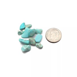 Unbranded Undrilled Blue Howlite Turquoise Pebble Nugget Chips Beads Size 8-10mm 2.5oz/bag