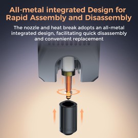 Creality K2 Plus Combo Nozzle 0.4mm*2+0.6mm*1+0.8mm*1, Quick-Swap Nozzle with Titanium Alloy Heat Break Copper Alloy Hardened Steel for Creality Hi/Hi Combo/K2 Plus/K2 Plus Combo 3D Printers