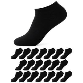 Occulto Men's Basic Trainer Socks Pack of 10-20 (Model: Alex), 20 x black