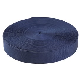 Devobunch Heavy Duty Nylon Webbing - 1.5 Inch Nylon Strapping for Outdoor DIY Gear Repair, 1.5 Inch by 10, 25, or 50 Yards (10 Yard, 1.5'' Navy Blue)