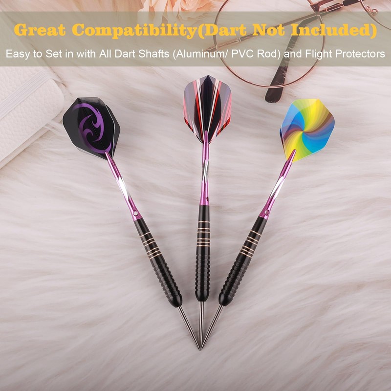 Deetenks 120PCS Dart Flights 24 Sets Durable Standard PET Dart
