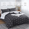 Atarashi Black King Size Comforter Set - 3 Pieces Black