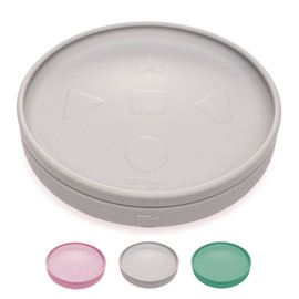 Toddler Plates with Lids - Silicone Toddler Plates - Mess-Free Feeding with Plate Lid - Perfect for Self-Feeding Development - Strong Suction, BPA-Free, Dishwasher Safe (Cloud)