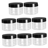 Mikinona 8pcs Mini Cream Storage Jars Travel Makeup Containers Transparent